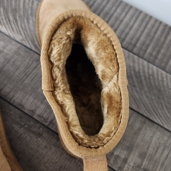 Suede Ankle Winter Classic Boot Fur Lined Brown Women's 37 US 6.5 or 7 - Picture 5 of 7